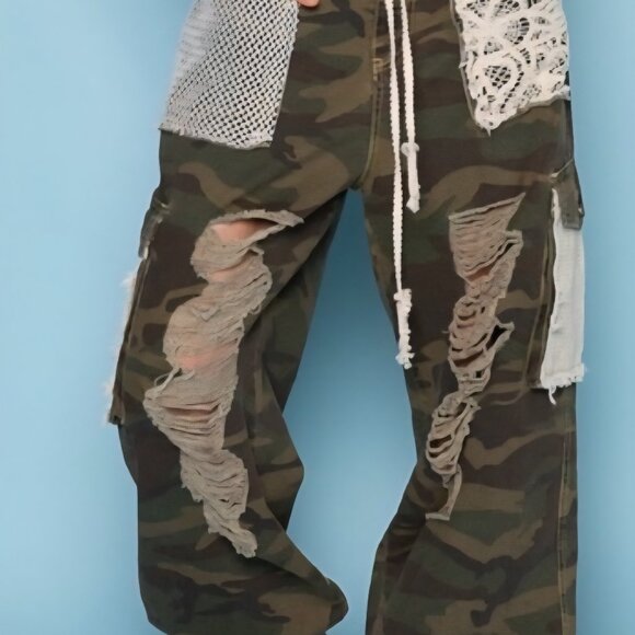 POL Bohemian Camo Luxe Joggers Pant sz L - Picture 1 of 4